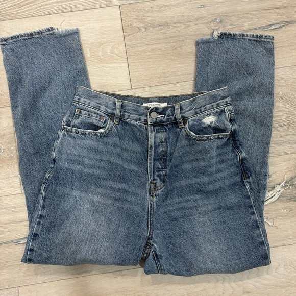 PacSun High Rise Straight Ripped Jeans - Picture 1 of 4